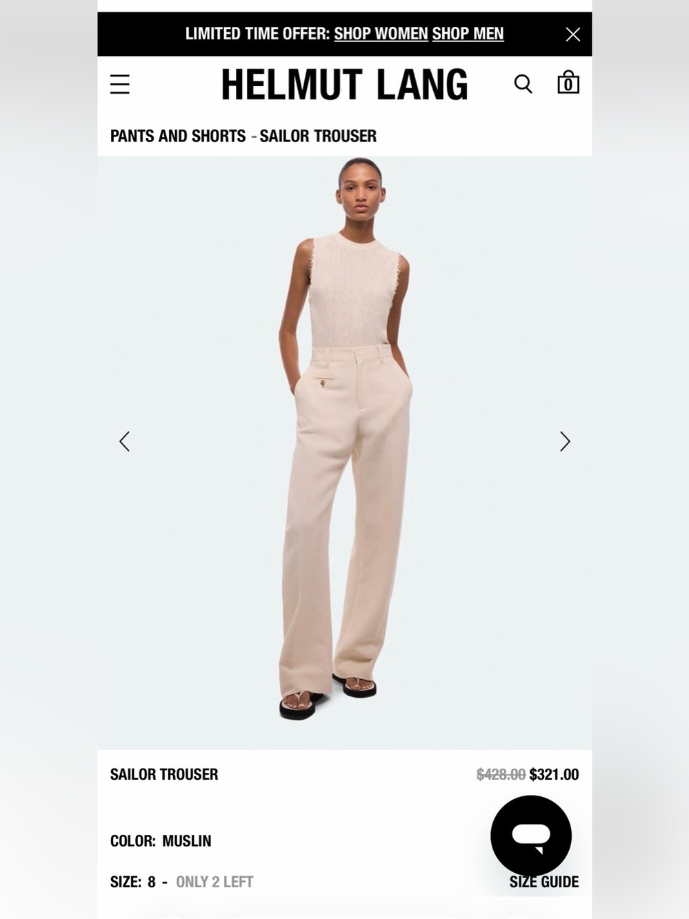 NWT Helmut Lang Sailor Trouser 🔥